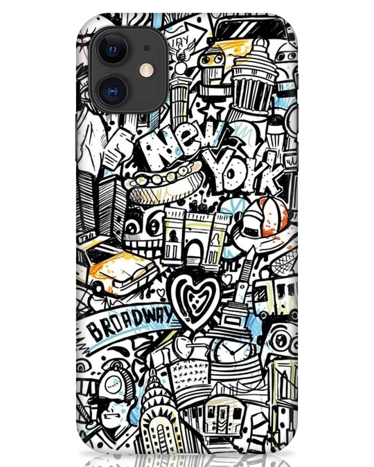 Shop New York Printed Designer Hard Cover for iPhone 11 (Impact Resistant, Matte Finish)-Front