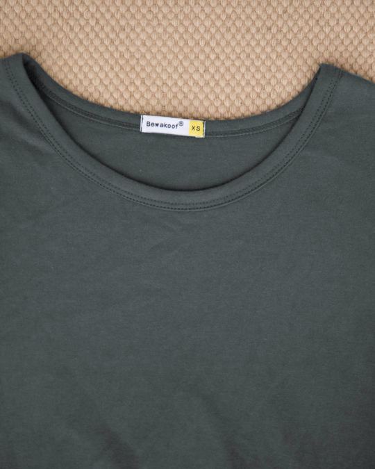 Shop Nimbus Grey Scoop Neck Full Sleeve T-Shirt