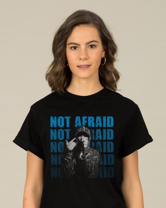 Shop Not Afraid Rap Boyfriend T-Shirt-Front