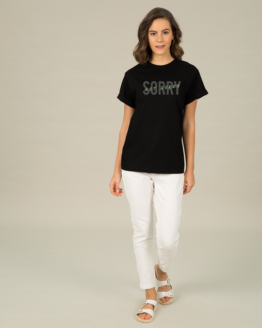 Shop Not Sorry Neon Boyfriend T-Shirt-Full