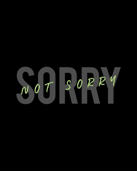 Shop Not Sorry Neon Round Neck 3/4th Sleeve T-Shirt