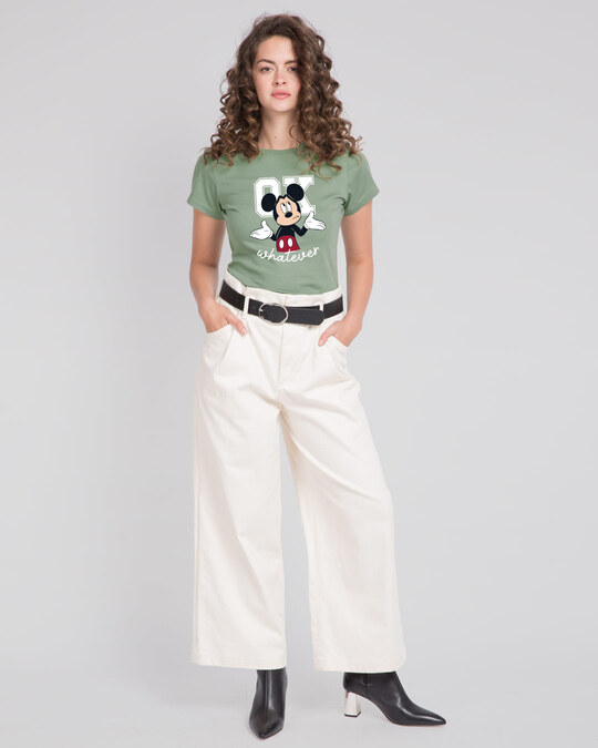 Shop Ok Whatever Half Sleeve T-Shirt (DL) Laurel Green-Design