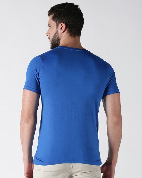 Shop Royal Blue Large Size T Shirts-Back