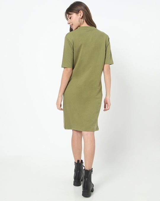 Shop Olive Elbow Sleeve Pocket Dress-Design