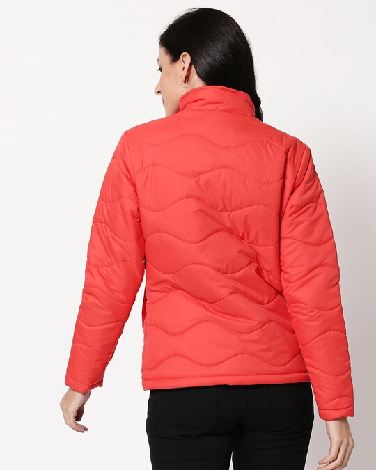 Shop Orange Chill Block Puffer Jacket-Full