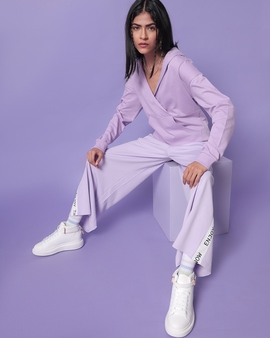 Shop Women's Purple Plus Size Hoodie Sweatshirt-Full