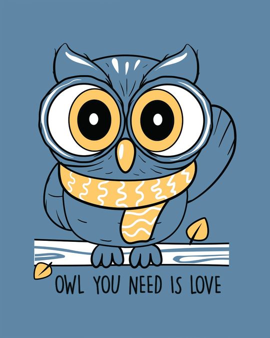 Shop Owl You Need Is Love Round Neck 3/4th Sleeve T-Shirt