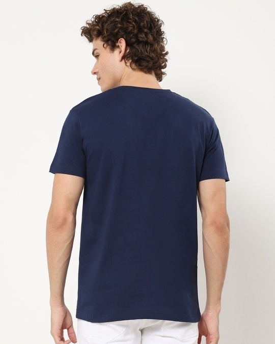 Shop Men's Pageant Blue Henley T-shirt-Full
