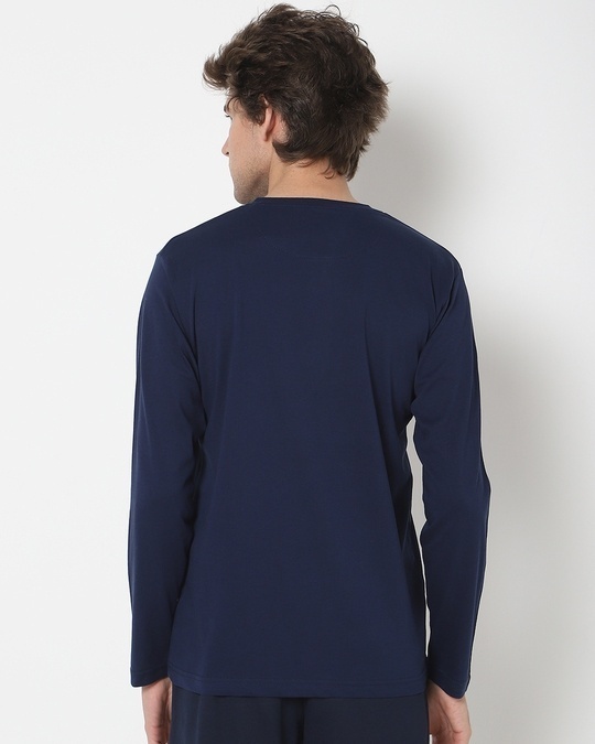 Shop Men's Pageant Blue Full Sleeve Henley T-shirt-Design