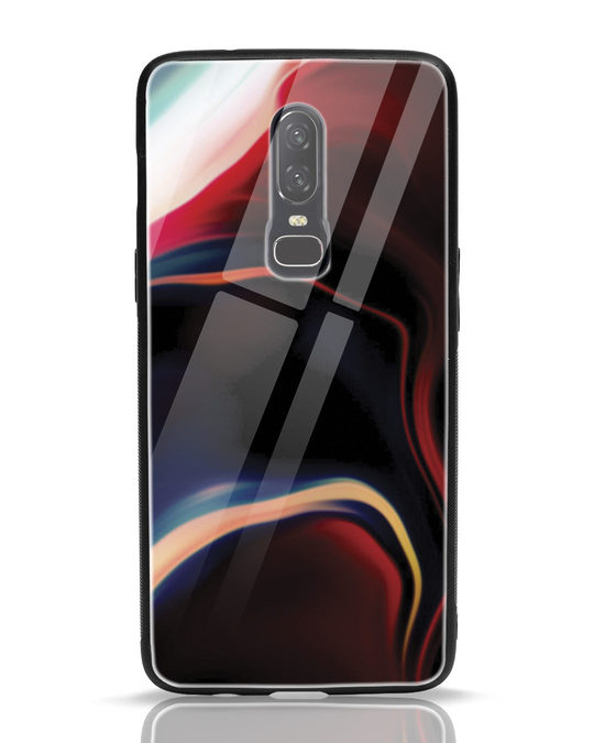 Shop Paint Swirls OnePlus 6 Glass Mobile Cover-Front