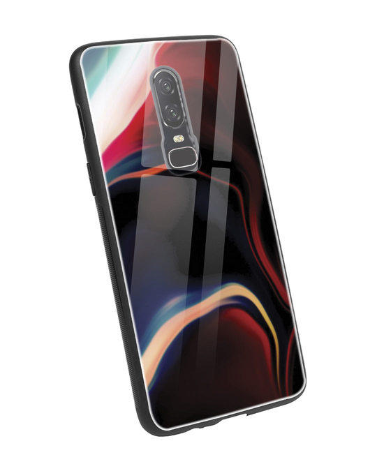 Shop Paint Swirls OnePlus 6 Glass Mobile Cover-Back