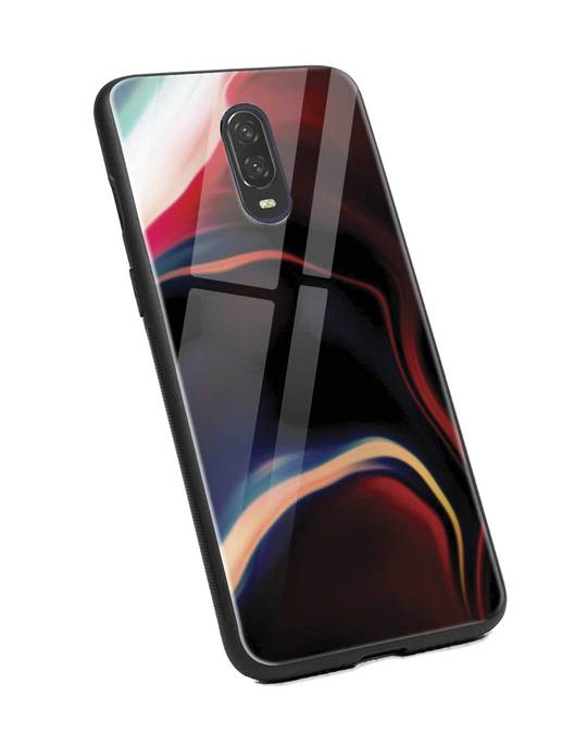 Shop Paint Swirls OnePlus 6T Glass Mobile Cover-Back