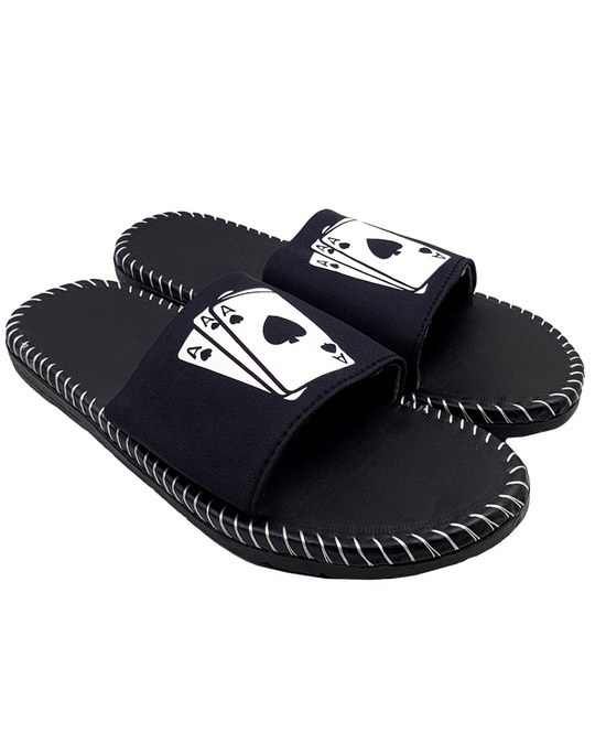 Shop Aaa Black Slipper Flipflops Slides For Men
