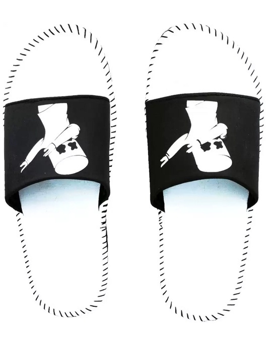 Shop Dancer White Slipper Flipflops Slides For Men-Back
