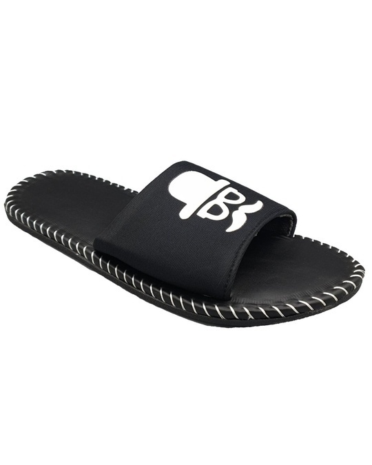 Shop Flat Mooch Black Slipper Flipflops Slides For Men-Full