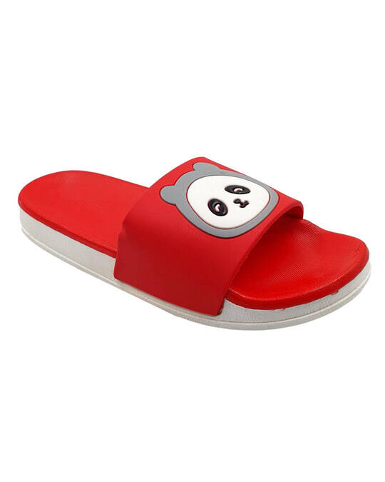 Shop Women's Red Flat Panda Slippers & Flip Flops-Back