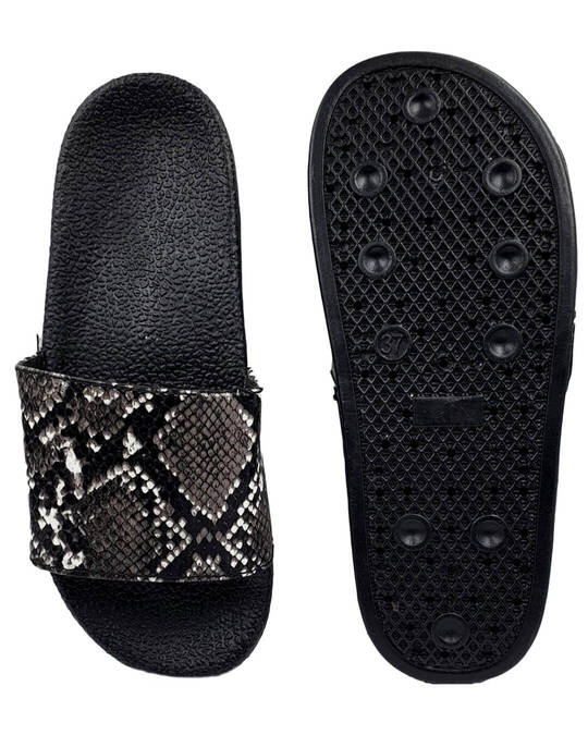 Shop Women's Black Cobra Slippers & Flip Flops-Design