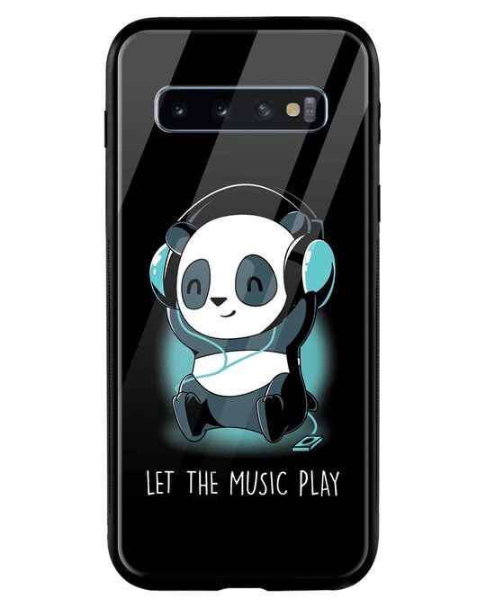 Shop Panda Music Play Samsung Galaxy S10 Mobile Cover-Front