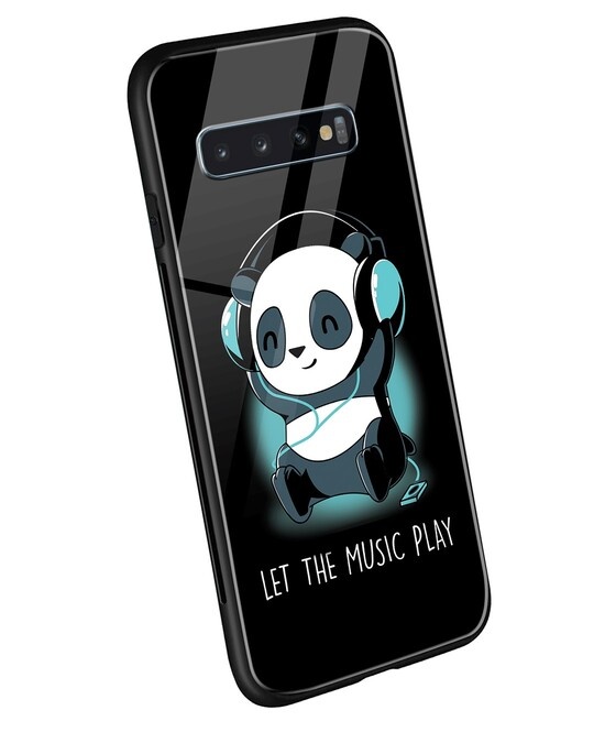 Shop Panda Music Play Samsung Galaxy S10 Mobile Cover-Back