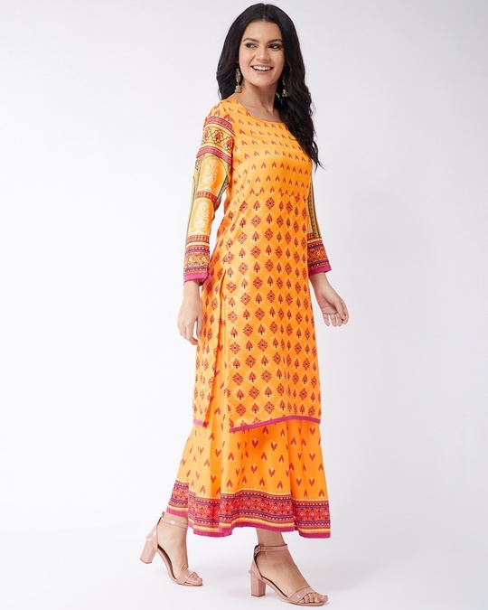 printed flared palazzo