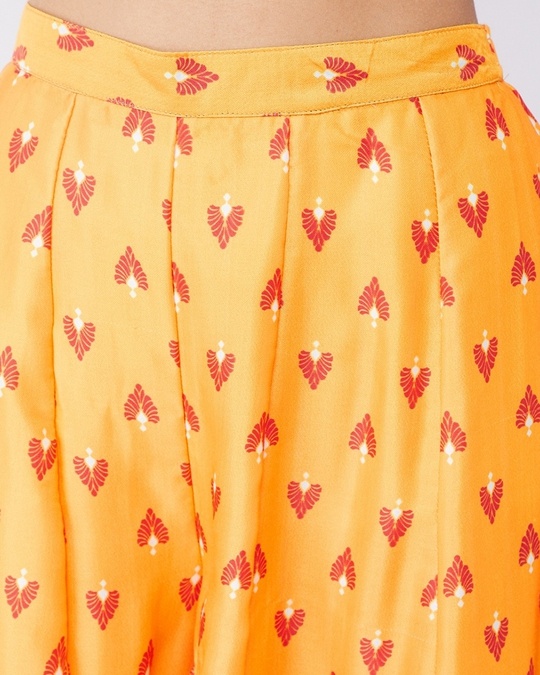 printed flared palazzo