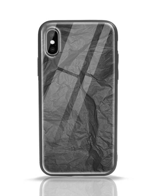 Shop Paper Crush iPhone X Glass Mobile Cover-Front