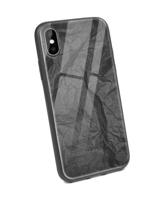 Shop Paper Crush iPhone X Glass Mobile Cover-Back