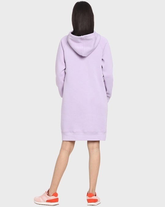 Shop Pastel Lilac Fashion Sweatshirt Hoodie Dress-Design