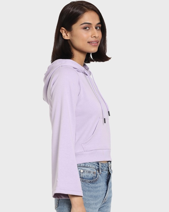 Shop Women's Solid Flared Sleeves Hoodies-Design