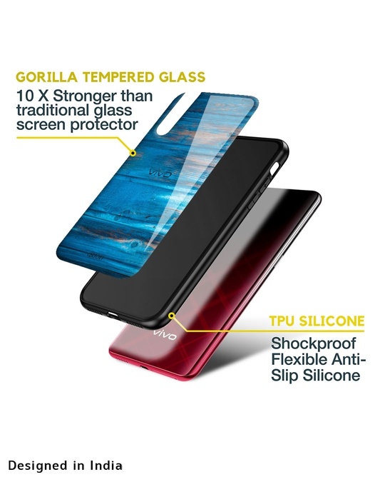Shop Patina Finish Printed Premium Glass Cover for Vivo Y75 5G (Shock Proof, Lightweight)-Design