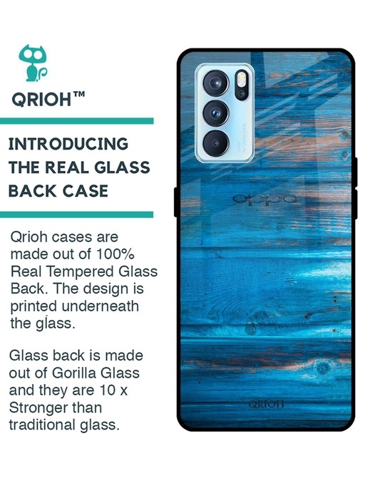 Shop Patina Finish Printed Premium Glass Cover for Oppo Reno 6 5G (Shock Proof, Lightweight)-Back