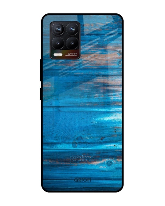 Shop Patina Finish Printed Premium Glass Cover for Realme 8 (Shock Proof, Lightweight)-Front