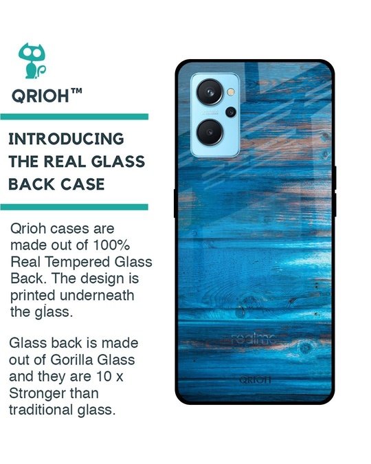 Shop Patina Finish Printed Premium Glass Cover for Realme 9i (Shock Proof, Lightweight)-Back