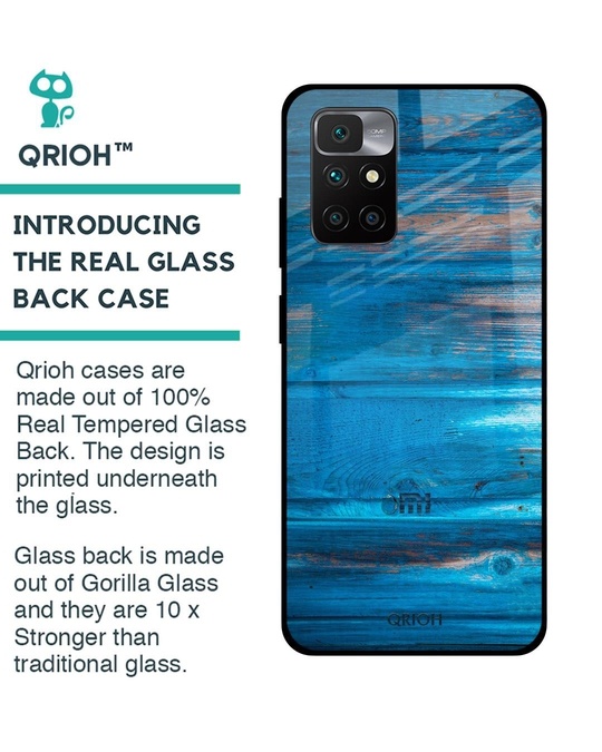 Shop Patina Finish Printed Premium Glass Cover for Redmi 10 Prime (Shock Proof, Lightweight)-Back