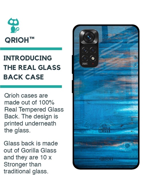 Shop Patina Finish Printed Premium Glass Cover for Redmi Note 11 (Shock Proof, Lightweight)-Back
