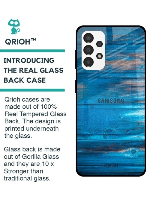Shop Patina Finish Printed Premium Glass Cover for Samsung Galaxy A13 (Shockproof, Light Weight)-Back