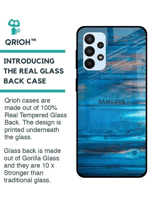 Shop Patina Finish Printed Premium Glass Cover for Samsung Galaxy A23 (Shockproof, Light Weight)-Back