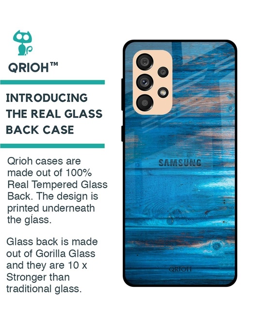 Shop Patina Finish Printed Premium Glass Cover for Samsung Galaxy A33 5G (Shock Proof, Light Weight)-Back