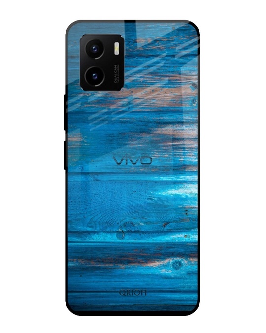 Shop Patina Finish Printed Premium Glass Cover for Vivo Y15s (Shockproof, Light Weight)-Front