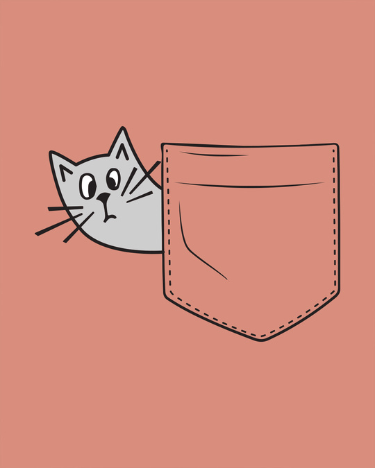 Shop Peek-a-cat Round Neck 3/4th Sleeve T-Shirt