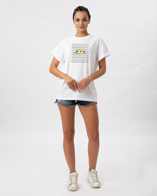 Shop Peek-a-minni Boyfriend T-Shirt-Full