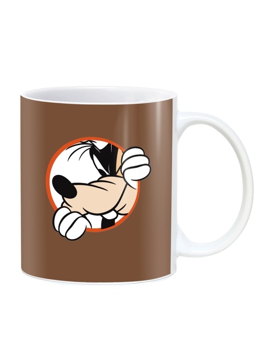 Shop Mickey Peeping Goofy Ceramic Mug,  (320ml, Brown, Single Piece)-Back
