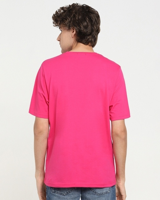 Shop Peppy Pink Color Block T-Shirt-Design