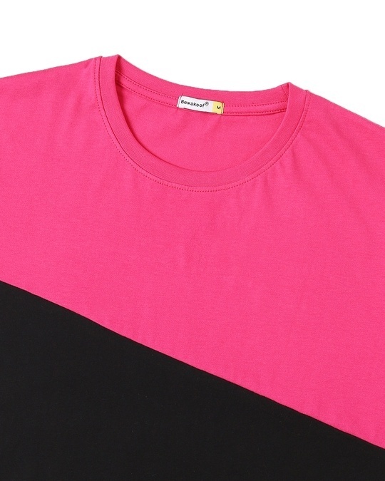 Shop Peppy Pink Color Block T-Shirt