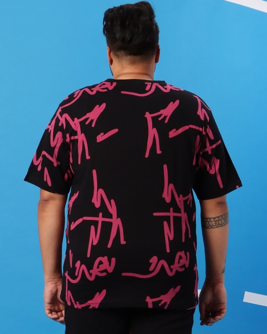 Shop Peppy Pink Plus Size AOP T-shirt-Full