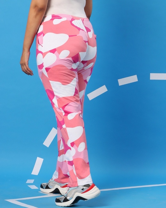 Shop Peppy Pink Plus Size Camo Pyjama-Full