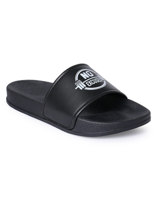 Shop Men's Black Latest Flip Flops & Sliders-Back