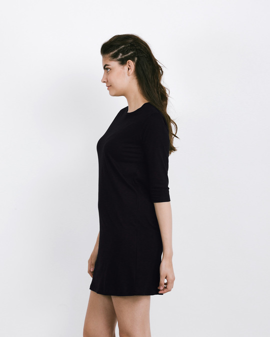 plain black t shirt dress