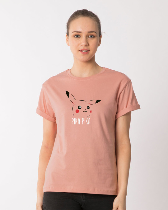 Shop Pika Pika Boyfriend T-Shirt-Front