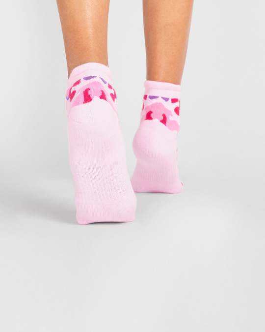 Shop Women's Pink Camo Ankle Length Socks-Full